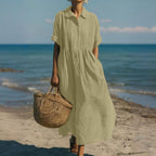 Women's Elegant Collared Button Dress