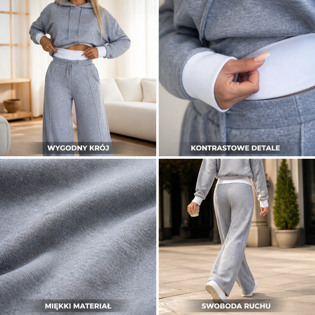 Damen Freizeit-Trainingsanzug-Set | 2-teiliges Lounge-Set