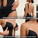 Rückenfreier, unsichtbarer Body für Damen | Nahtloser Body Shaper