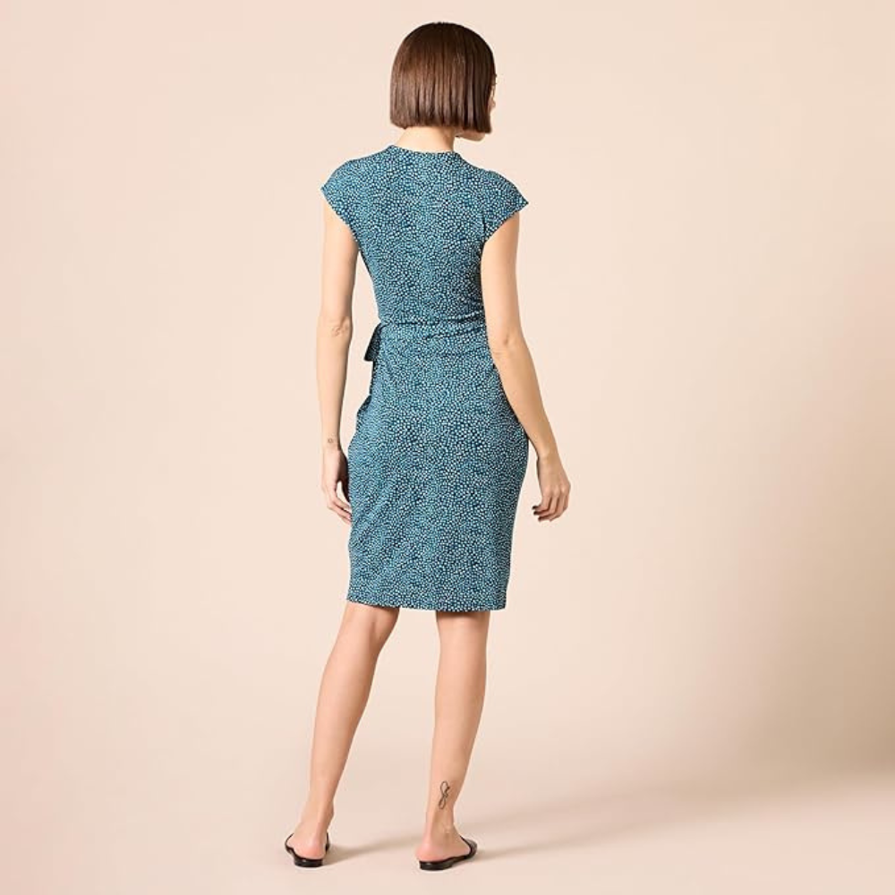 Weiches Leinen Wickelkleid – Leichtes Übergrößen-Kleid für Damen