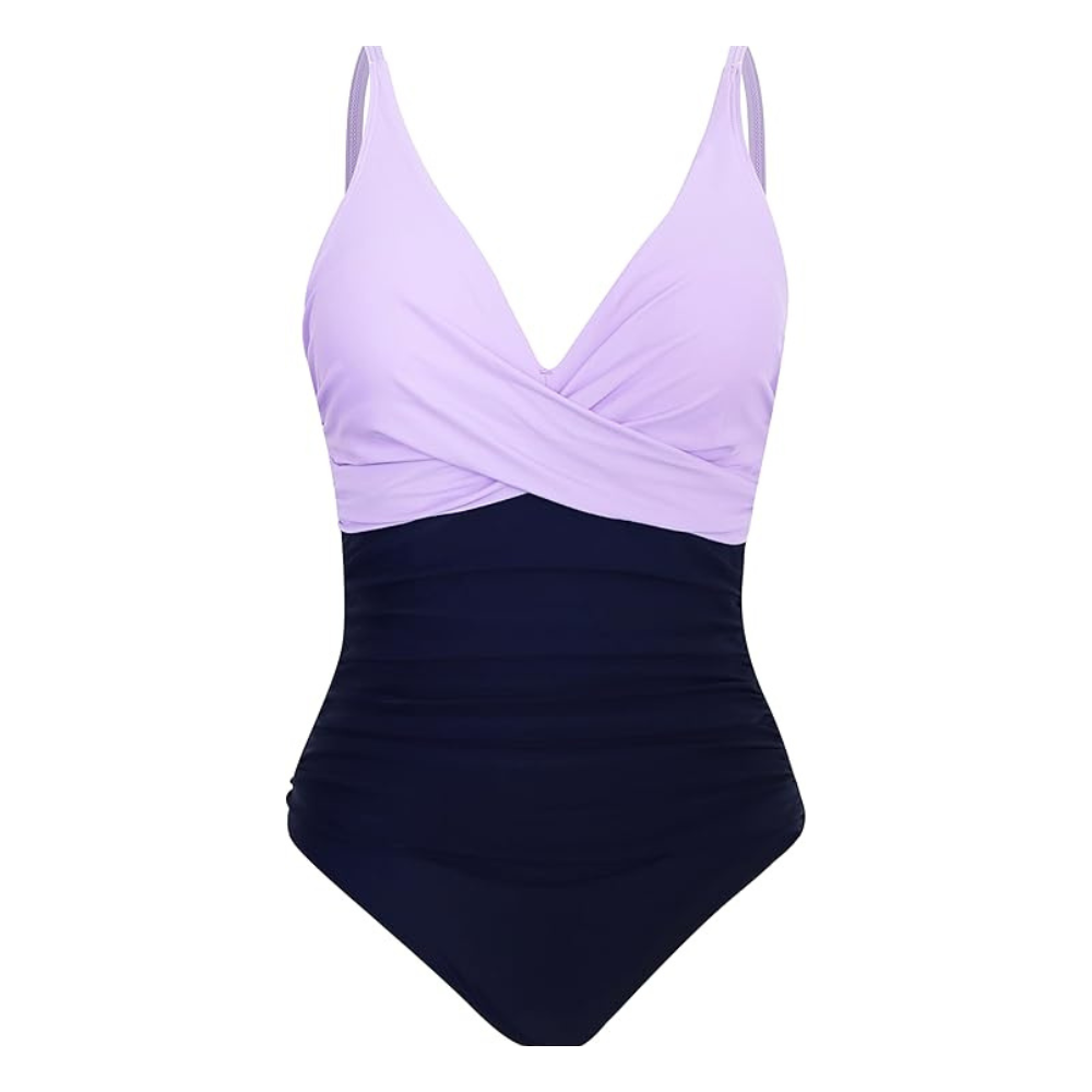 Tummy-Control V-Neck Swimsuit – Shaping Support for Women