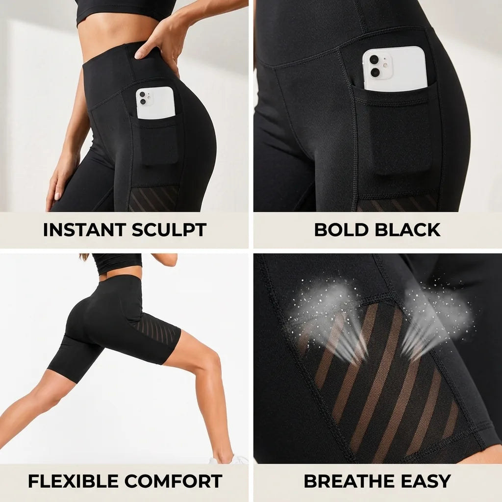 High-Waist Leggings Damen blickdicht – Yoga & Alltag Formend