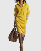 Damen-Strickmidikleid für den Winter