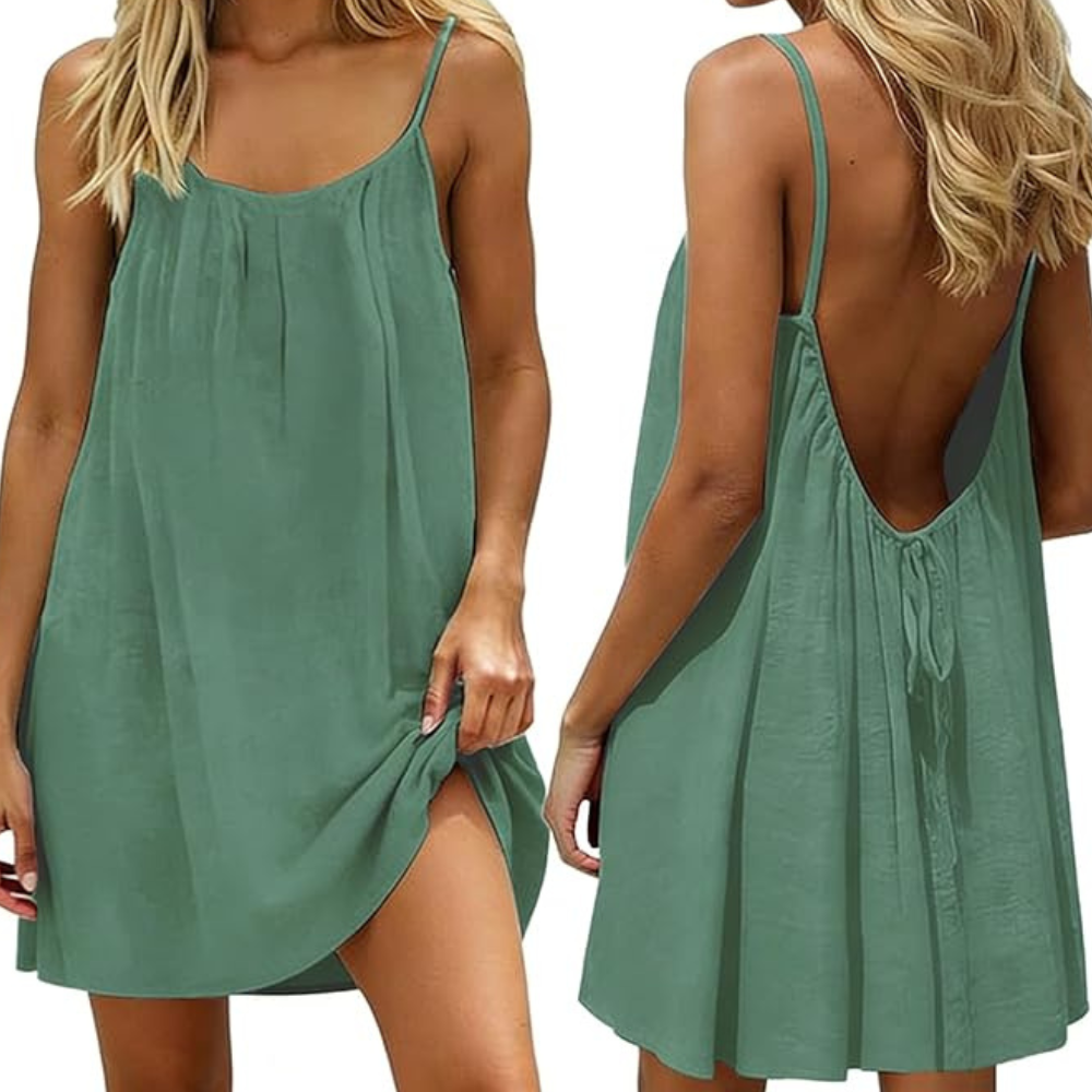 Linen Midi Summer Dress – Lightweight for Women