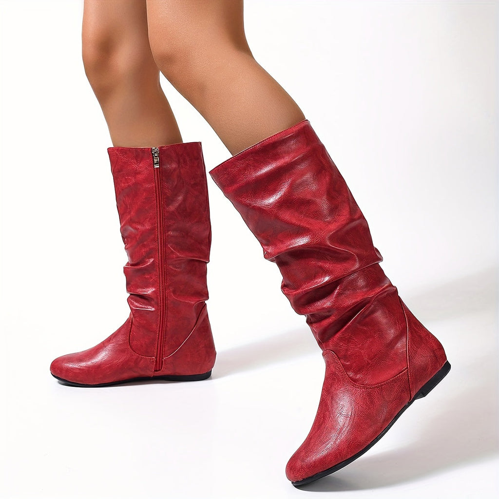 Women's Slouch Mid-Calf Flat Boots