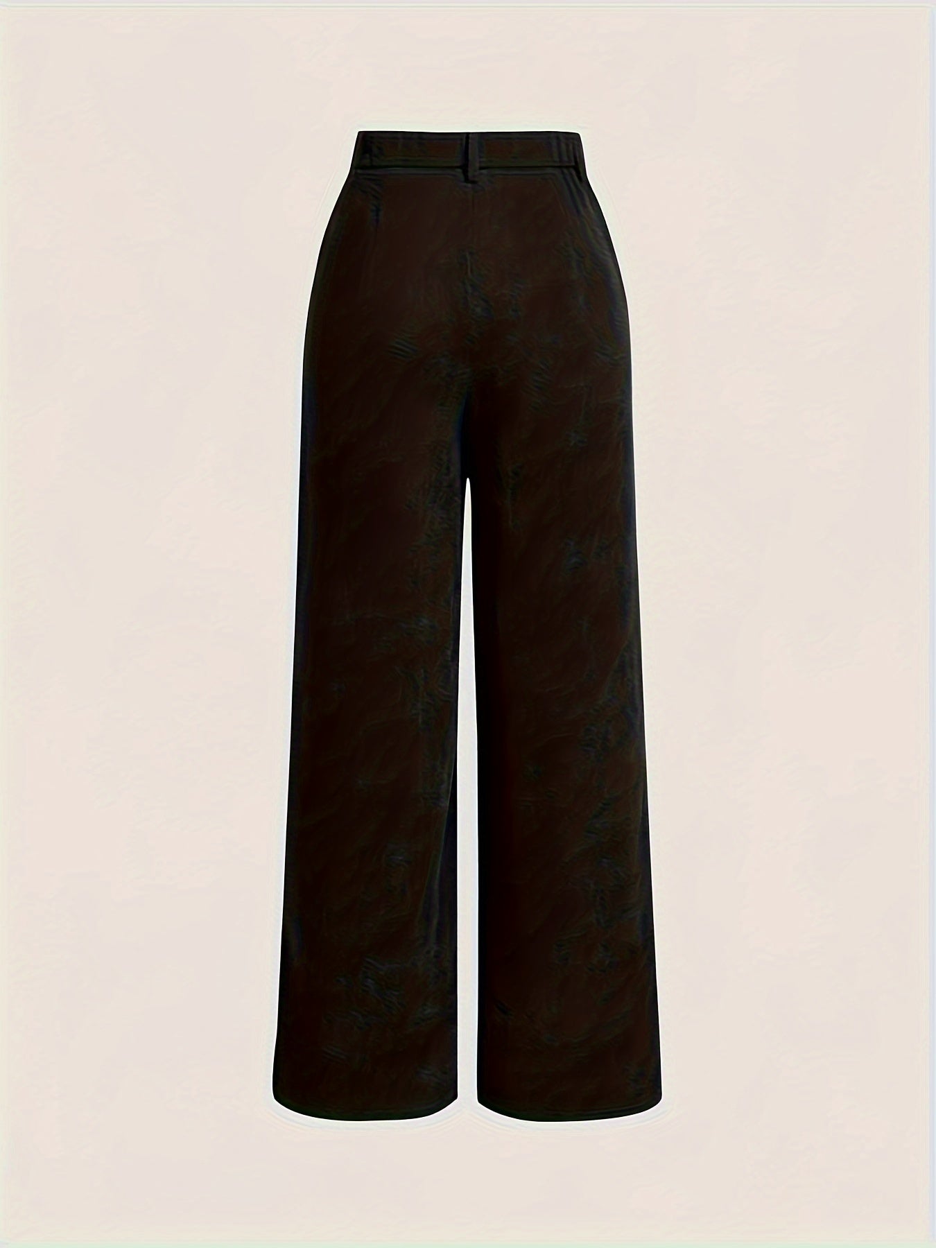 All-Season High Waist Wide Leg Corduroy Trousers for Women, Button Front & Pockets