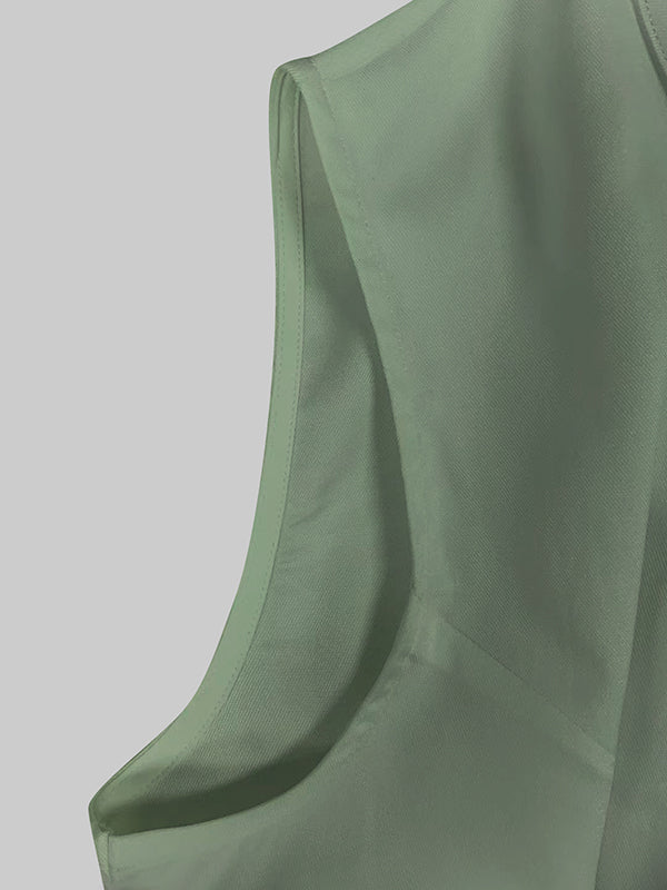 Women Sleeveless Zip-Front Jumpsuit