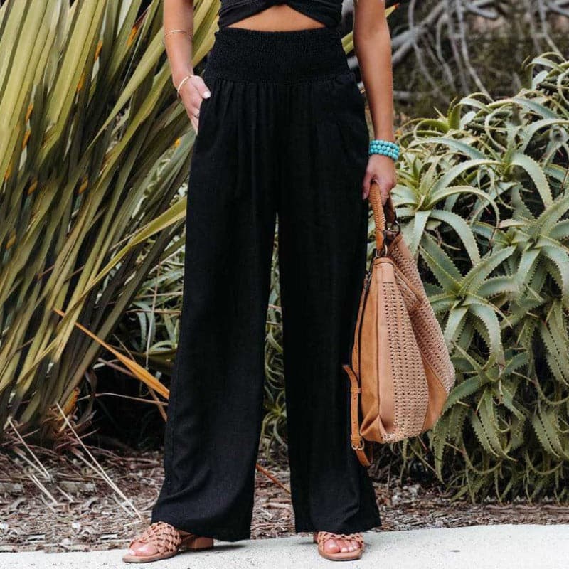 Effortlessly Breathable Wide Leg Linen Pants For Women