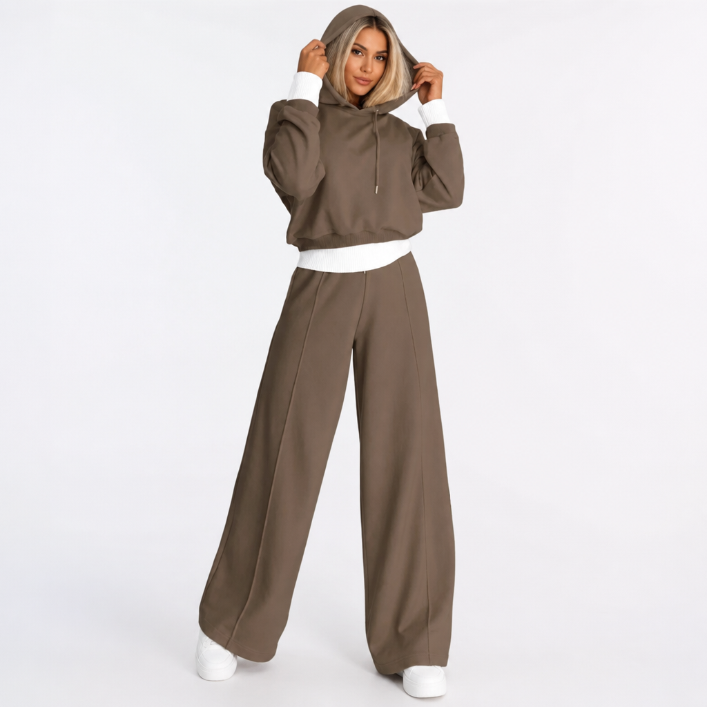Damen Freizeit-Trainingsanzug-Set | 2-teiliges Lounge-Set
