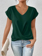 Short-Sleeve Linen Shirt for Women | Perfect for Warm Days - Green