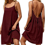 Backless Midi Summer Dress – Lightweight Strappy for Women