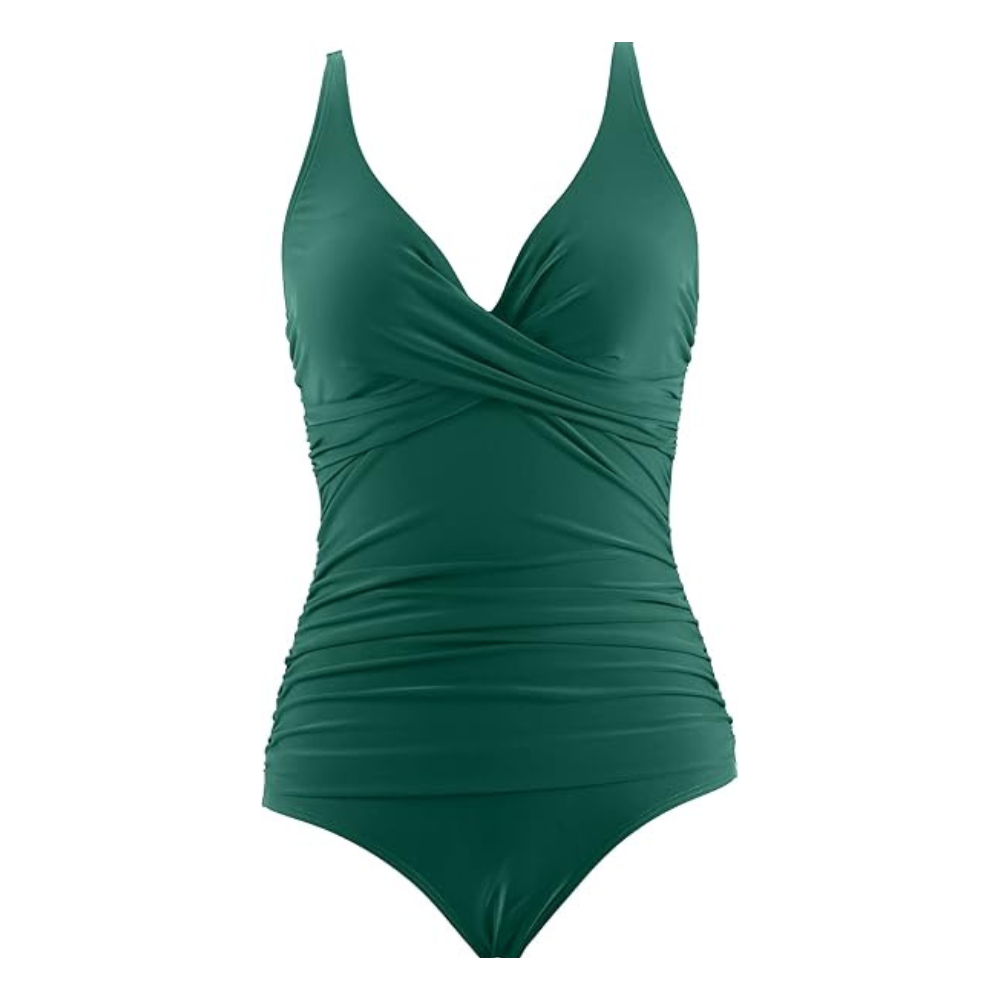 Tummy-Control V-Neck Swimsuit – Shaping Support for Women