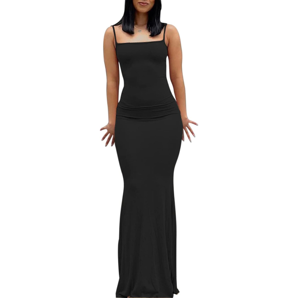 Fishtail-Maxikleid mit figurbetontem Schnitt – Abend-Shapewear für Damen