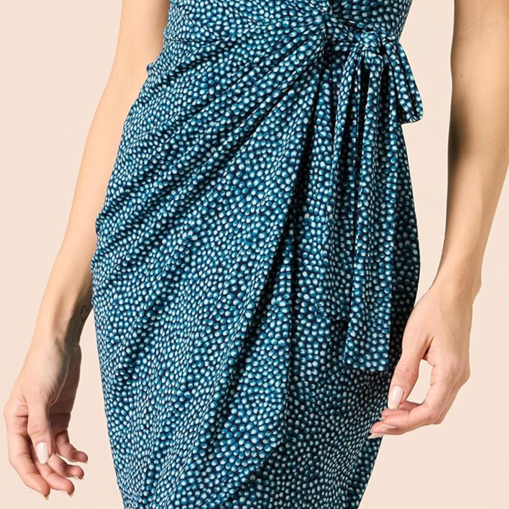Weiches Leinen Wickelkleid – Leichtes Übergrößen-Kleid für Damen