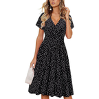 Klassisches Wickel-Sommerkleid – leicht mit Taschen für Damen
