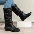 Women's Slouch Mid-Calf Flat Boots