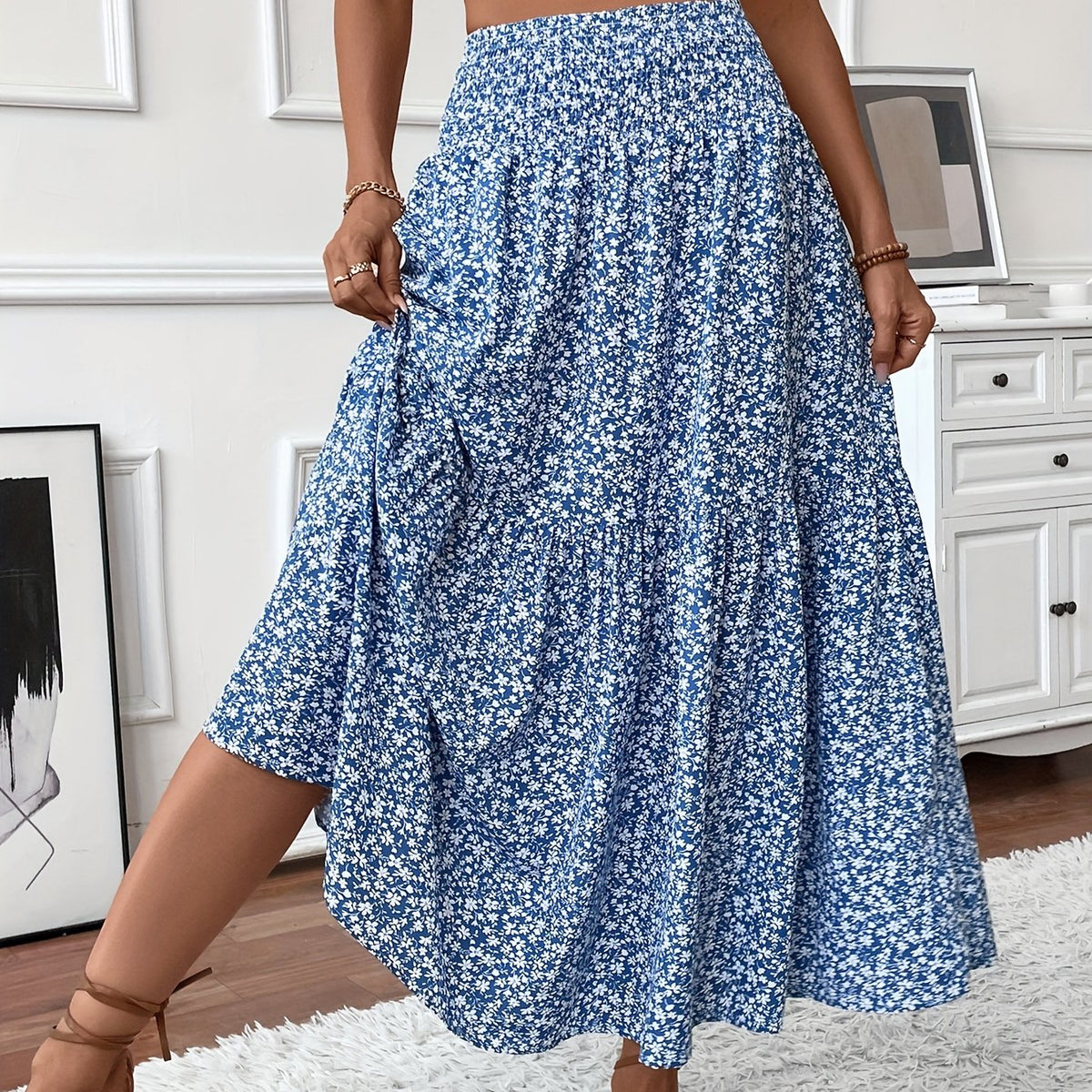 Women's Maxi Floral Skirt