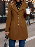 Sophisticated Button-Up Tunic Women Long Coat