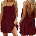 Leichtes Leinen-Midi-Sommerkleid für Damen