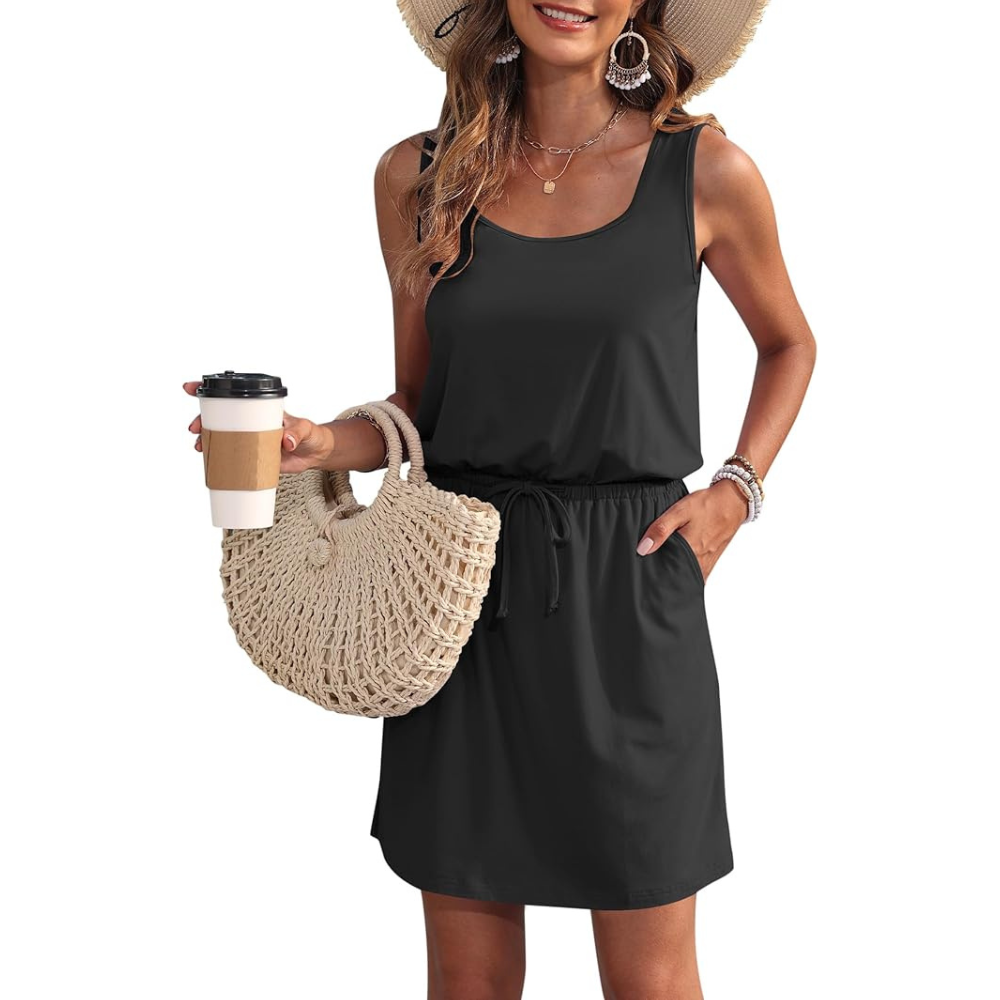 Airy Scoop Neck Summer Dress – Lightweight Breezy for Women