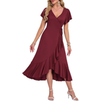 Midi Wickelkleid für den Sommer – leichtgewichtig für Damen