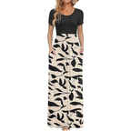 Leinen-Luxe Maxi Sommerkleid – Leichte Spitze für Damen