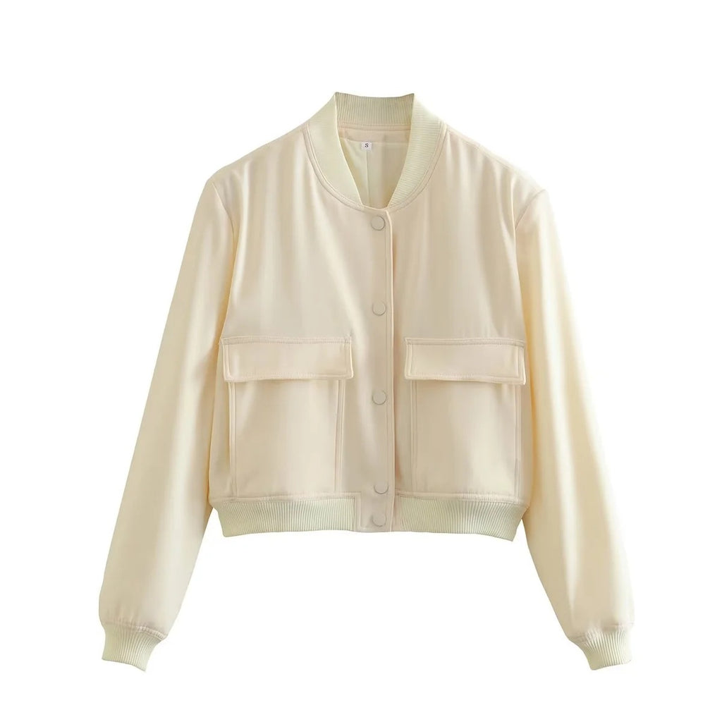 Relaxed High-Neck  Women's Bomber Jacket