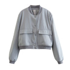 Relaxed High-Neck  Women's Bomber Jacket