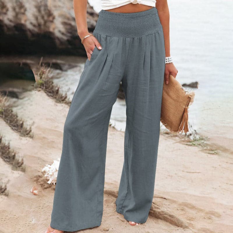 Effortlessly Breathable Wide Leg Linen Pants For Women