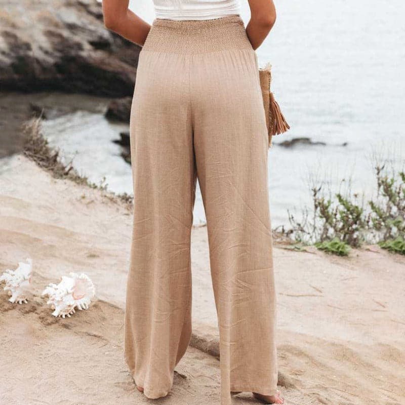 Effortlessly Breathable Wide Leg Linen Pants For Women