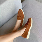 Elegante Damen-Leder Loafer mit Schnallendetail