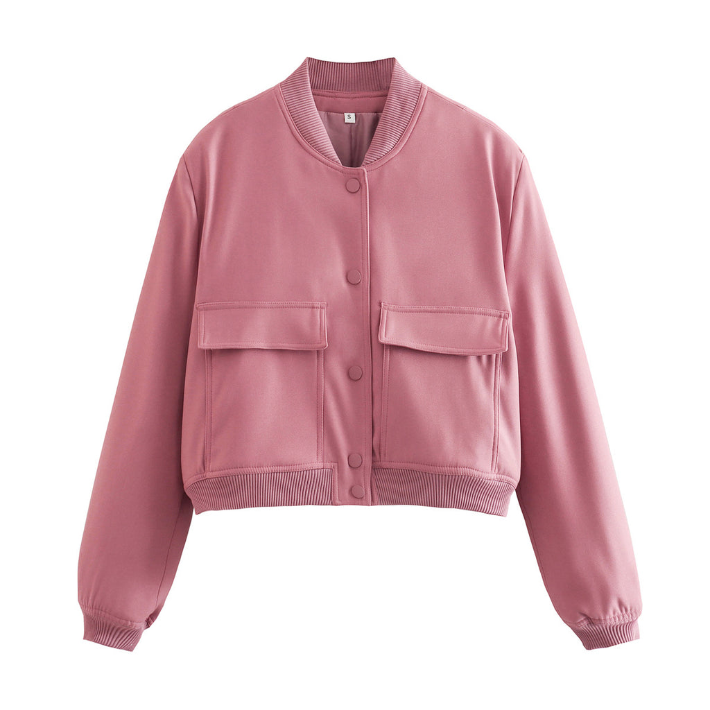 Relaxed High-Neck  Women's Bomber Jacket