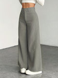 Damen High Waist Cordhose mit weitem Bein, lässig, waschbar