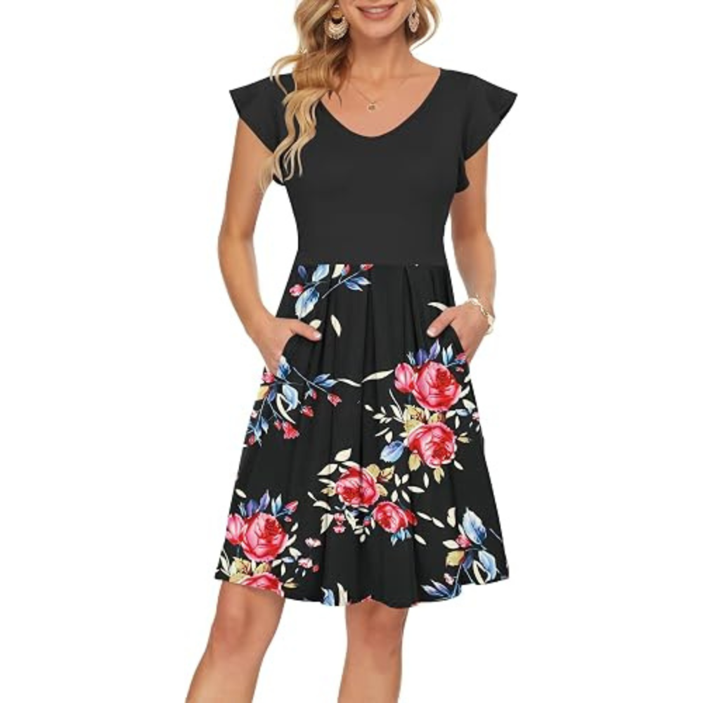 Petals Midi-Sommerkleid – Leicht für Damen