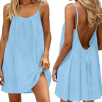 Leichtes Leinen-Midi-Sommerkleid für Damen