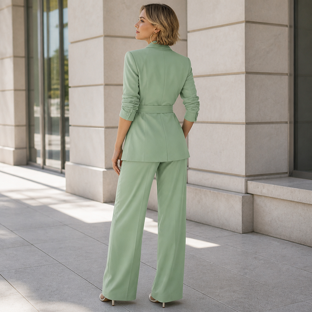 Women's Two-Piece Suit with Tie | Confidence and Effortless Elegance