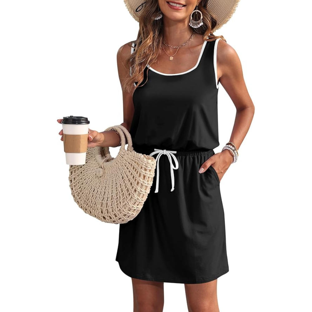 Airy Scoop Neck Summer Dress – Lightweight Breezy for Women