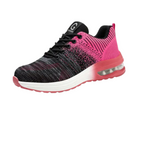 Women's Safety Shoes with Steel Toe Cap and Non-Slip Sole - Pink