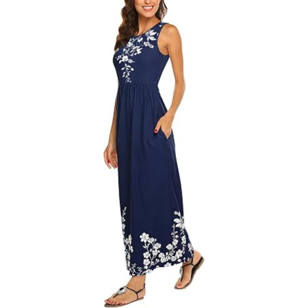Linen Maxi Summer Dress – Lightweight Lace for Women