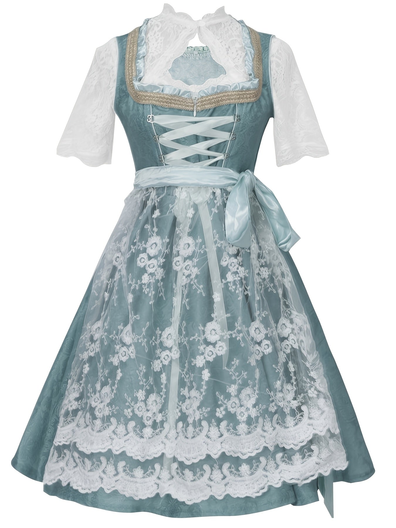 Oktoberfest Kostüm Damen Dirndl | Trachtenkleid mit Spitze | Dirndl Kostüm, Wiesn Outfit,