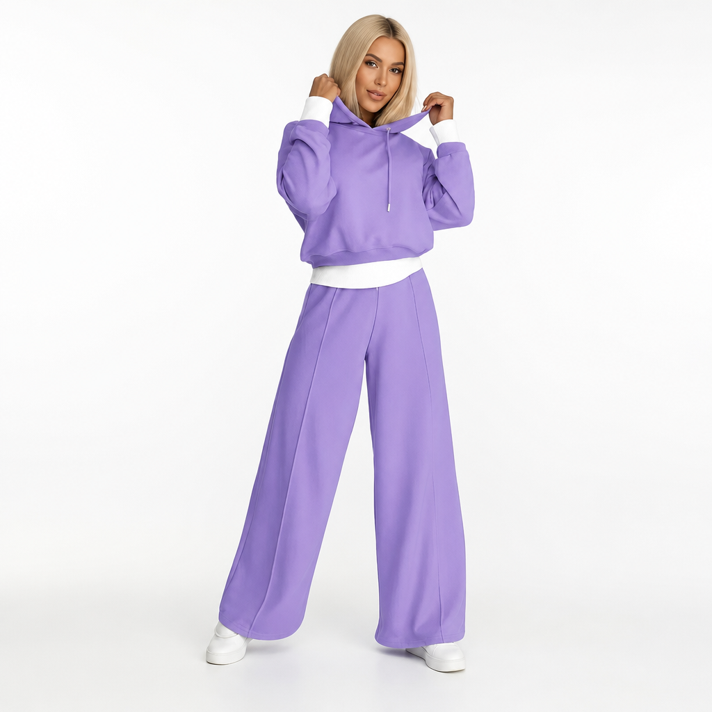 Damen Freizeit-Trainingsanzug-Set | 2-teiliges Lounge-Set