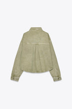 Classic Khaki Denim Jacket for Everyday Style | Lightweight Jacket