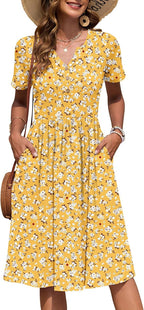 Knielanges Sommerkleid – leicht und pflegeleicht für Damen