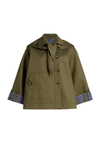 Reversible Cropped Trench Coat | Chic Layered Look for Women