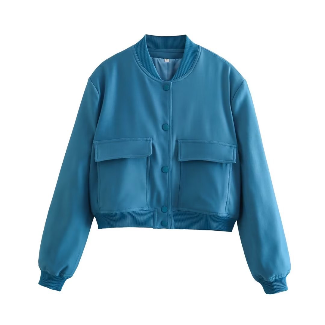 Relaxed High-Neck  Women's Bomber Jacket