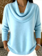 Lässiger Damen-Strickpullover mit langen Ärmeln