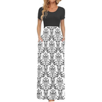 Leinen-Luxe Maxi Sommerkleid – Leichte Spitze für Damen