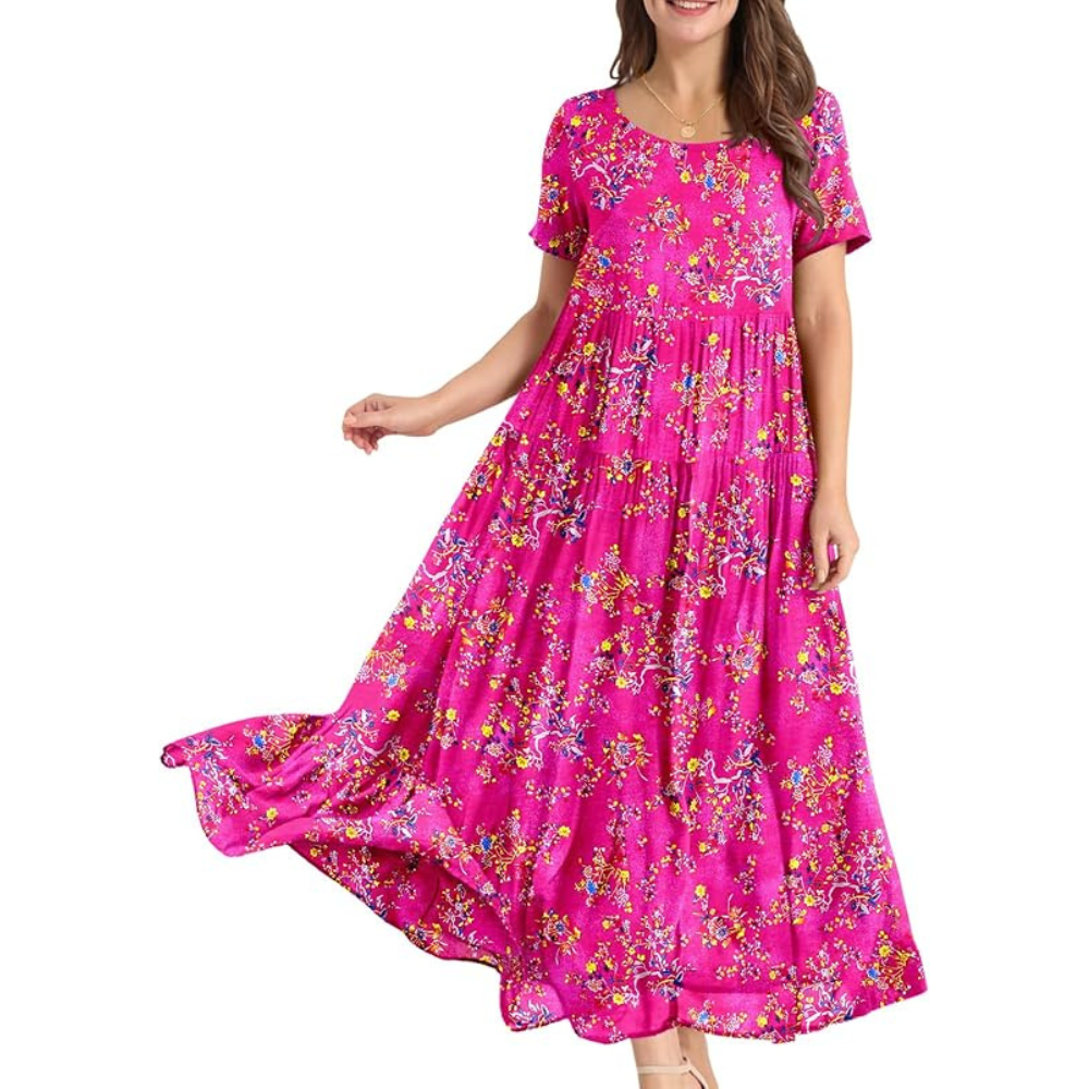 Blumen-Maxikleid für den Sommer – leichtes Boho für Damen