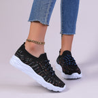 Mesh Lace-Up Ballet Flats | Perfect for Autumn, Summer, and Spring - Black