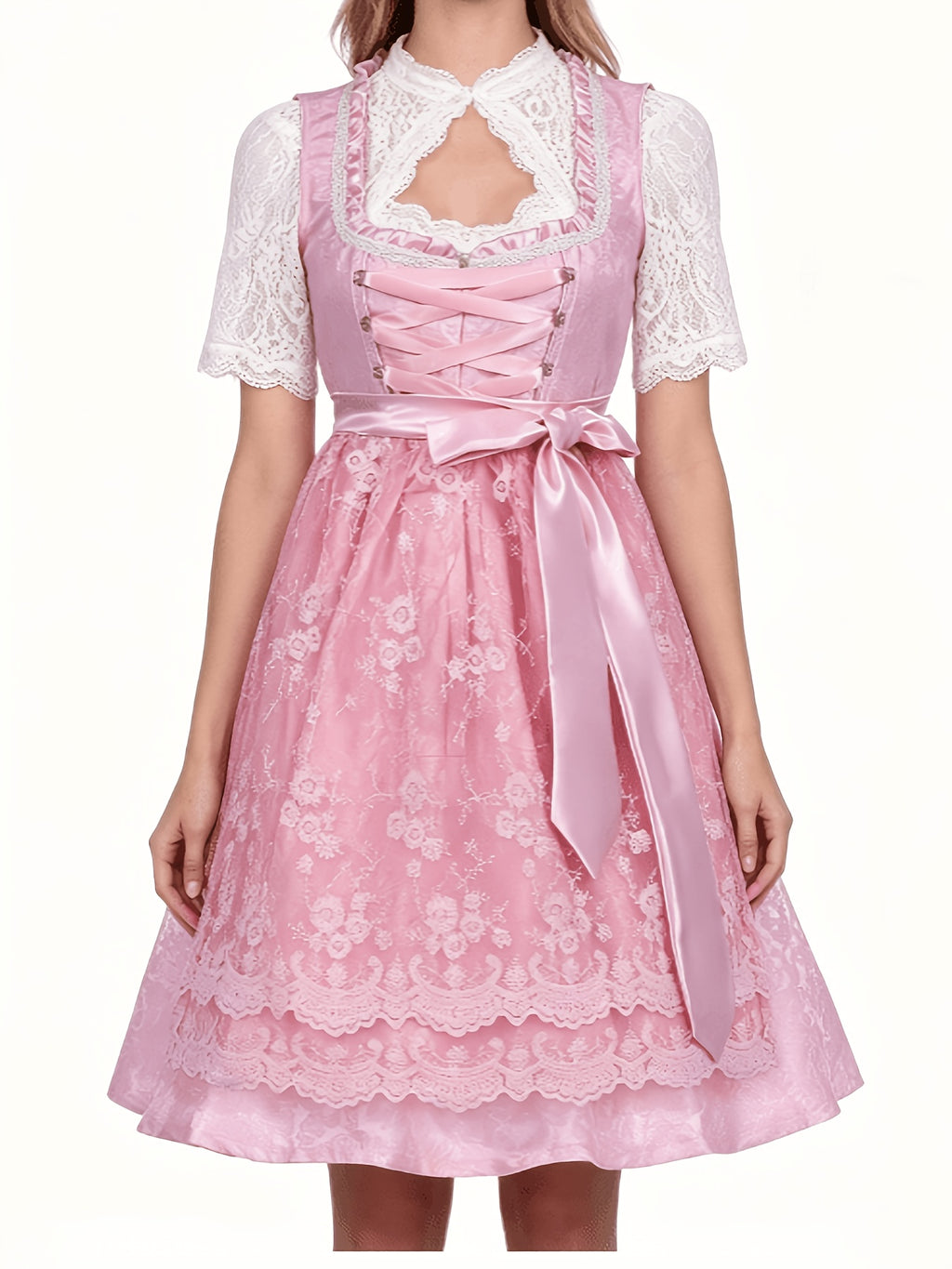 Oktoberfest Kostüm Damen Dirndl | Trachtenkleid mit Spitze | Dirndl Kostüm, Wiesn Outfit,